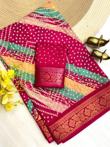 Vastrangan tanisha bandhani saree wholesalers in surat